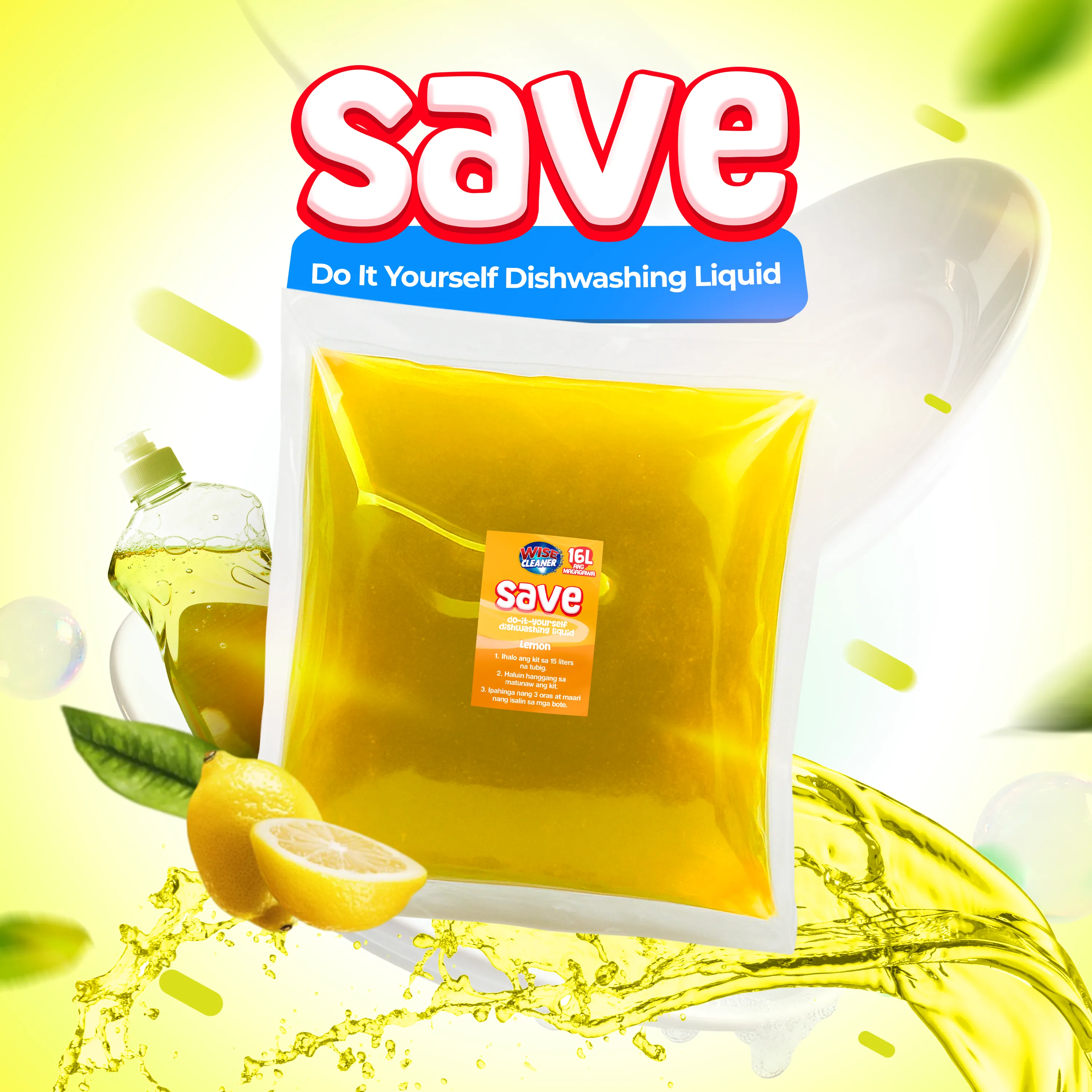 Save Dishwashing Tipid — Wise Cleaner DIY Kit