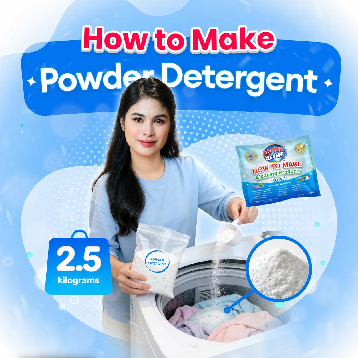Premium Powder Detergent — Wise Cleaner DIY Kit
