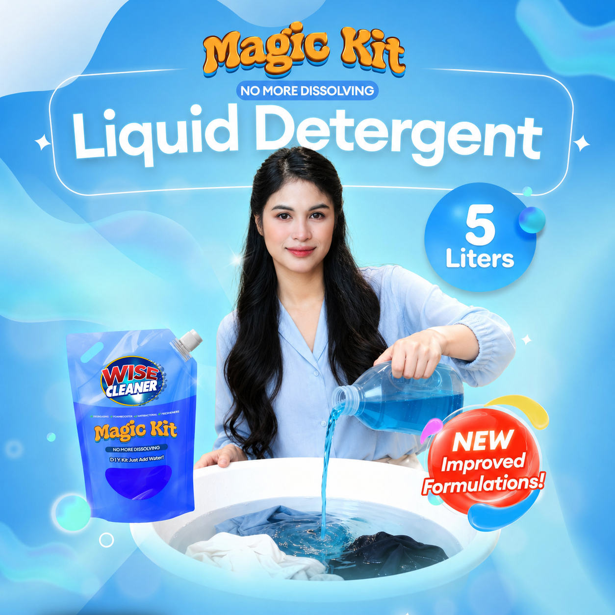 Premium Magic Liquid Detergent — Wise Cleaner DIY Kit