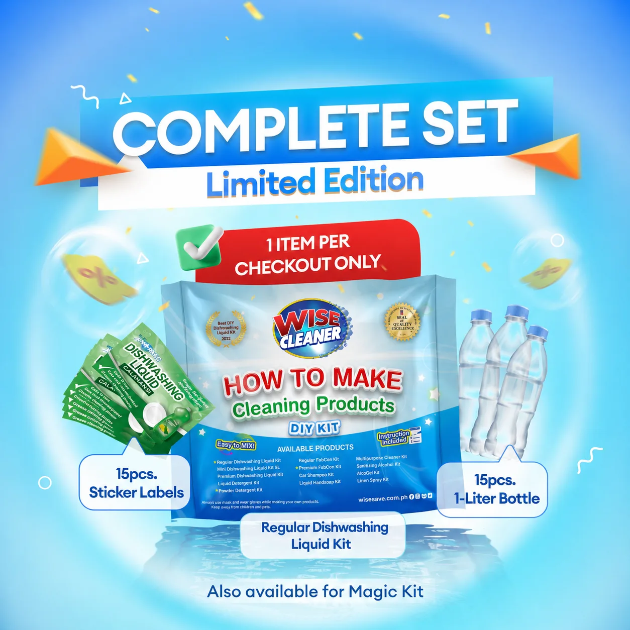 Starter Set Dishwashing — Wise Cleaner DIY Kit