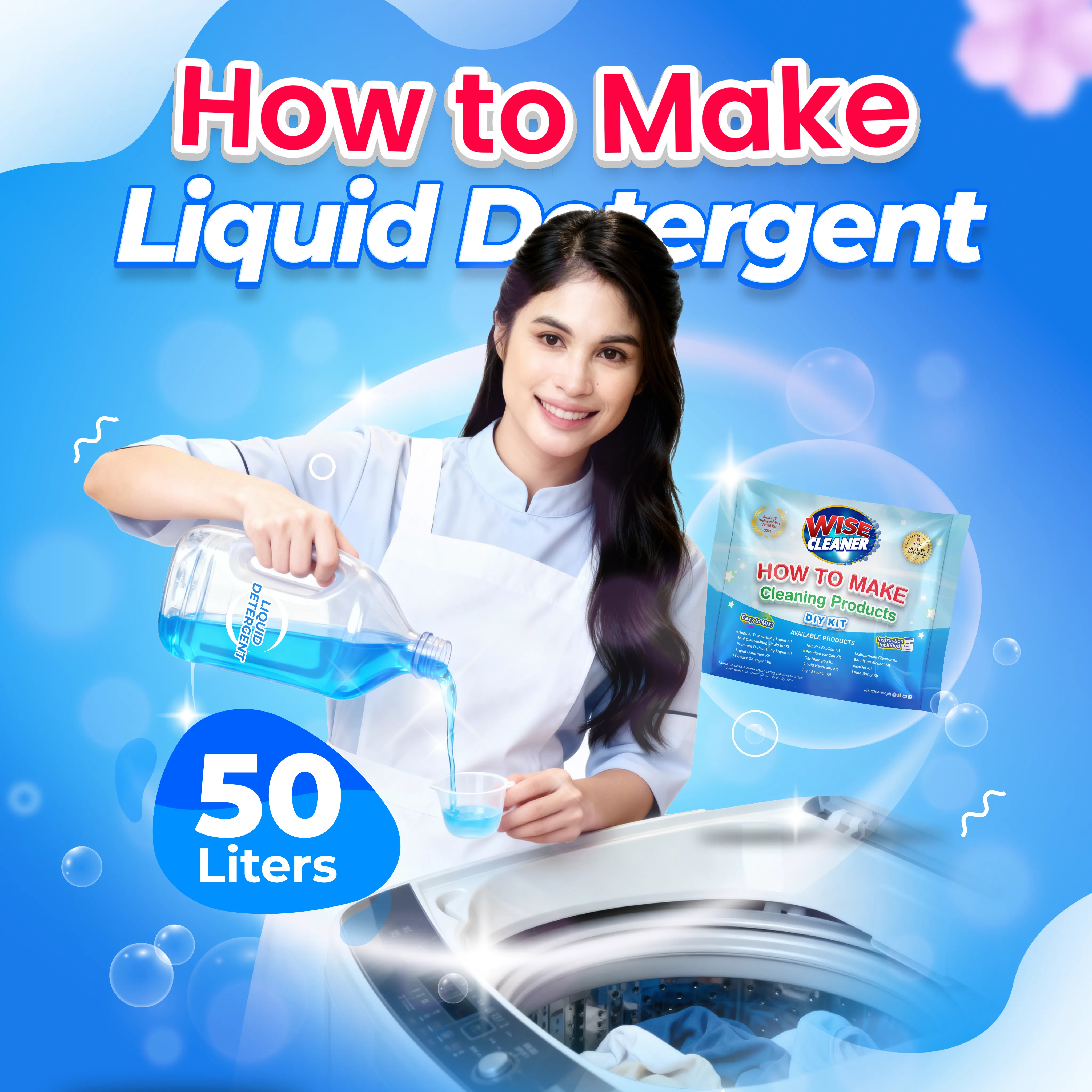 Liquid Detergent 50L — Wise Cleaner DIY Kit