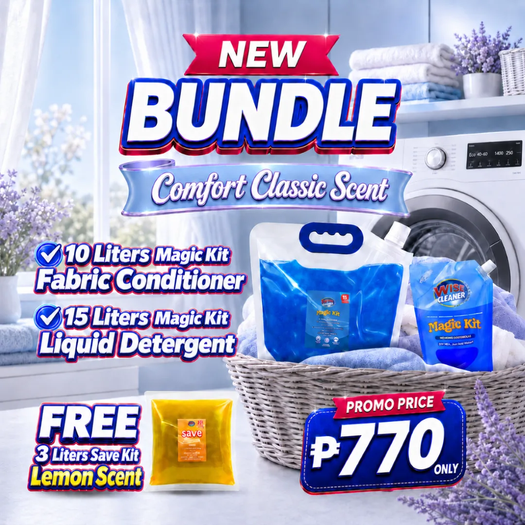 Bundle: Magic Kit Liquid Detergent 15L + Magic Kit Fabcon 10L — Wise Cleaner DIY Kit